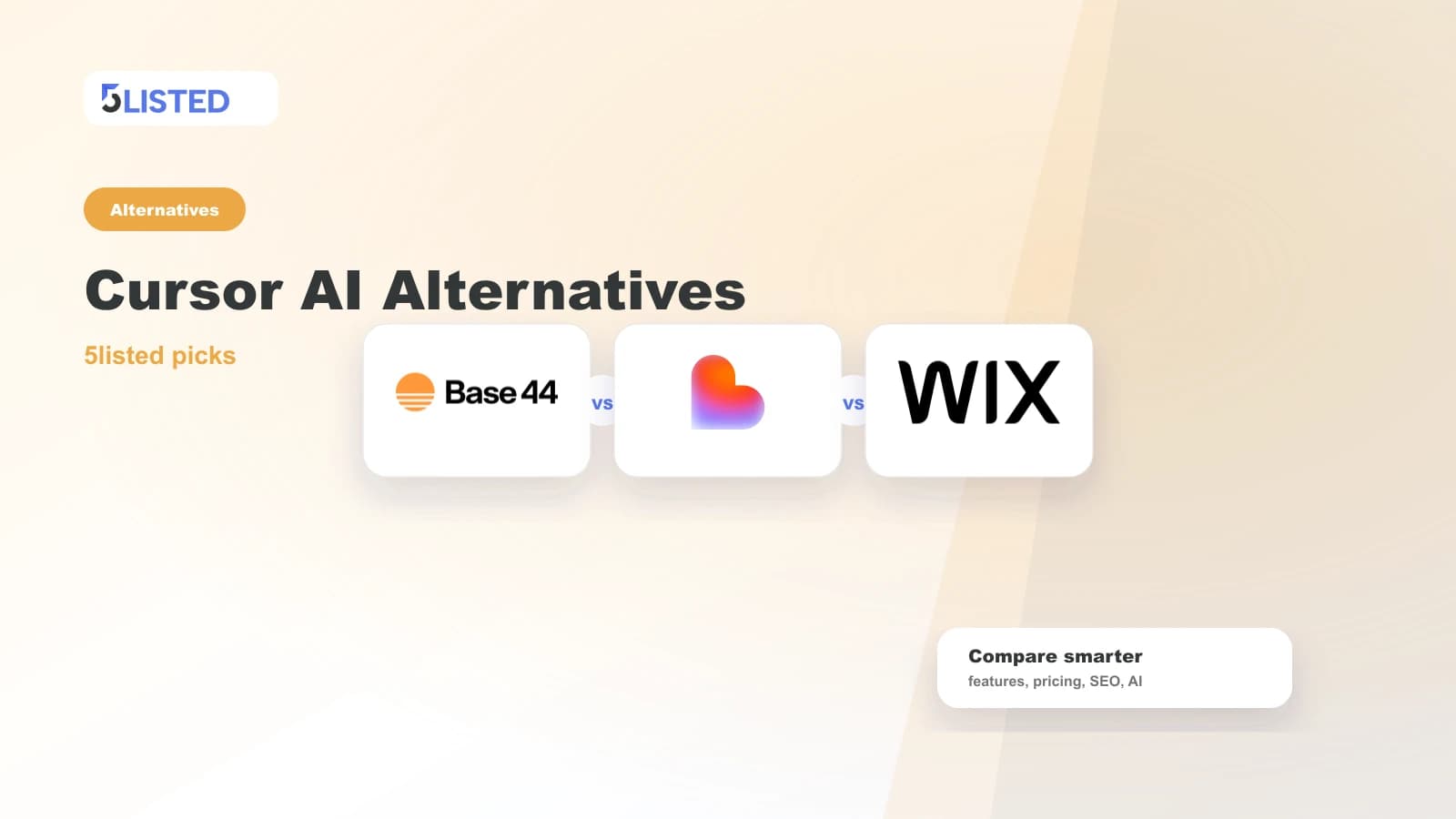 7 Best Cursor AI Alternatives for Non-Developers - 5listed website builder comparison