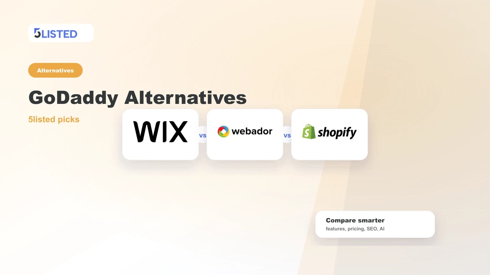 7 Best GoDaddy Alternatives for 2026 (Cheaper & Better) - 5listed website builder comparison