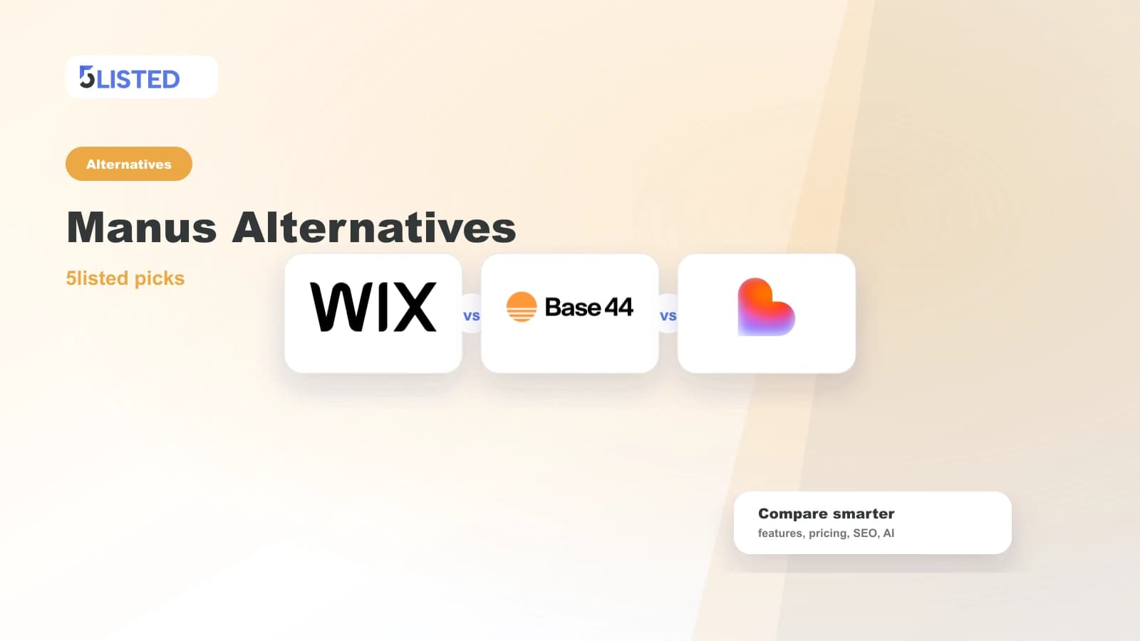 5 Best Manus Alternatives for Business Teams - 5listed website builder comparison
