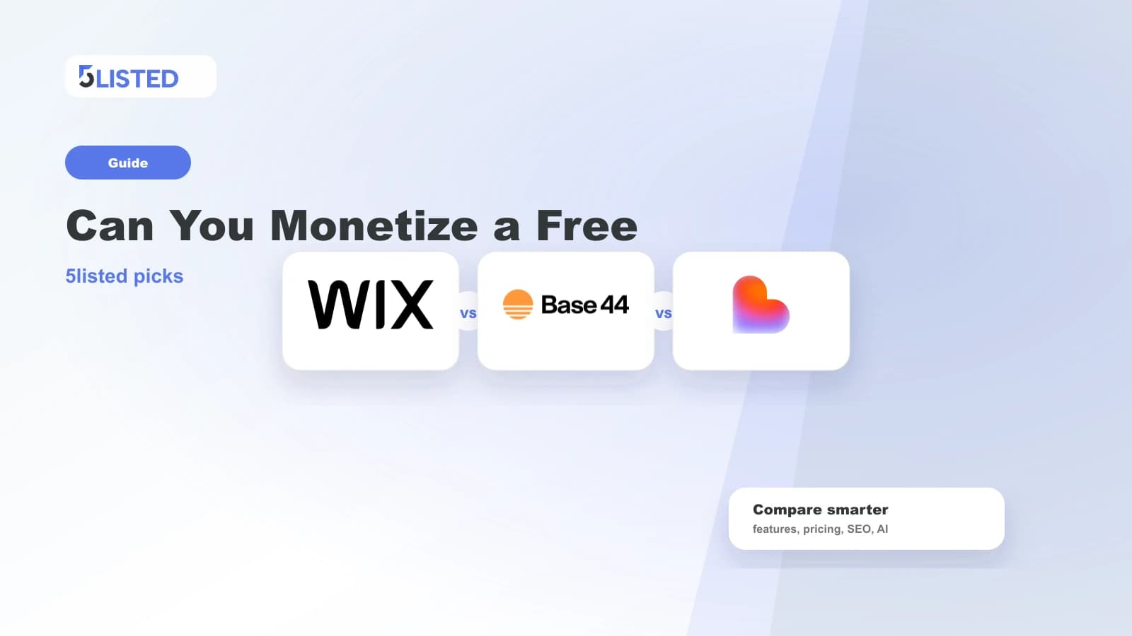 Can You Monetize a Free AI-Generated App? - 5listed website builder comparison