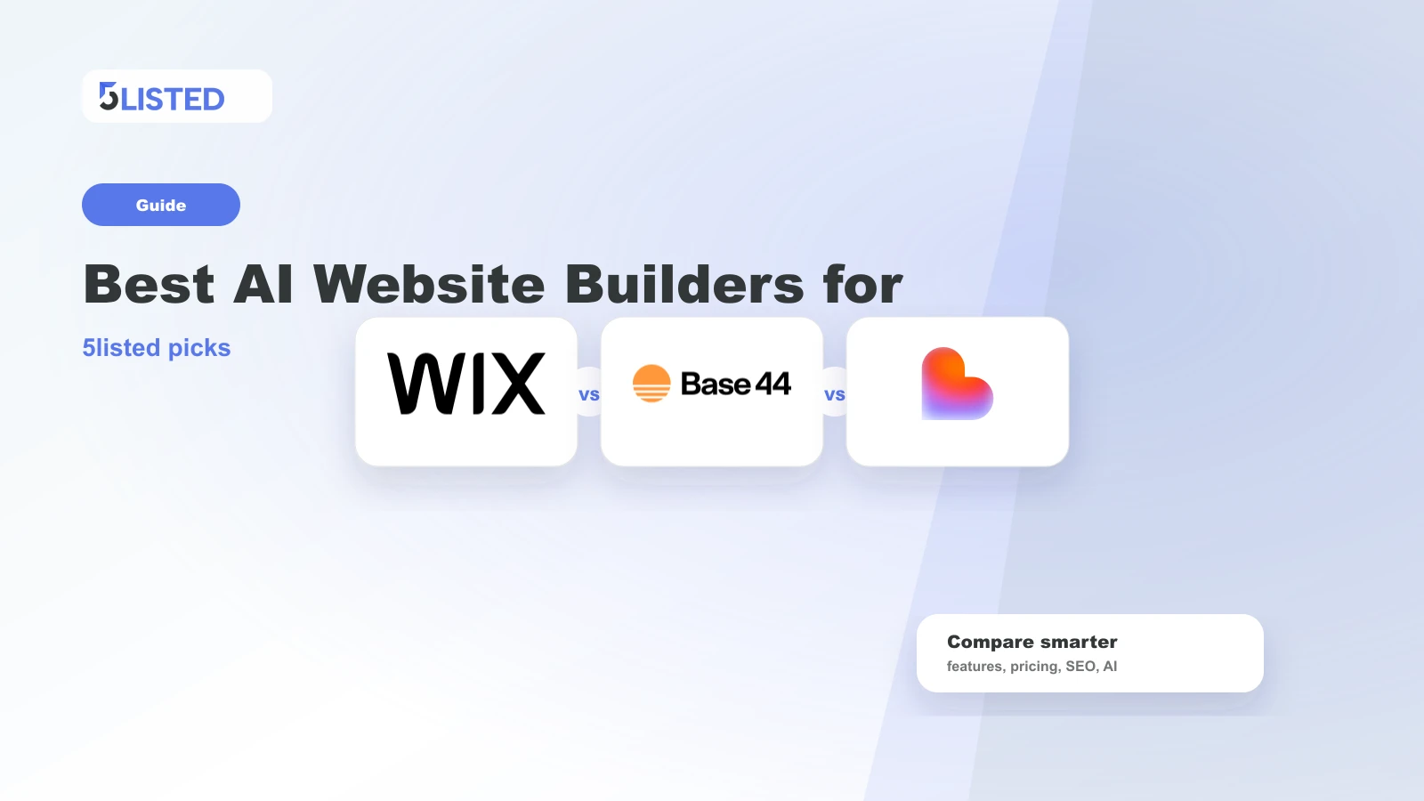 Best AI Website Builders for Small Businesses in 2026 - 5listed website builder comparison