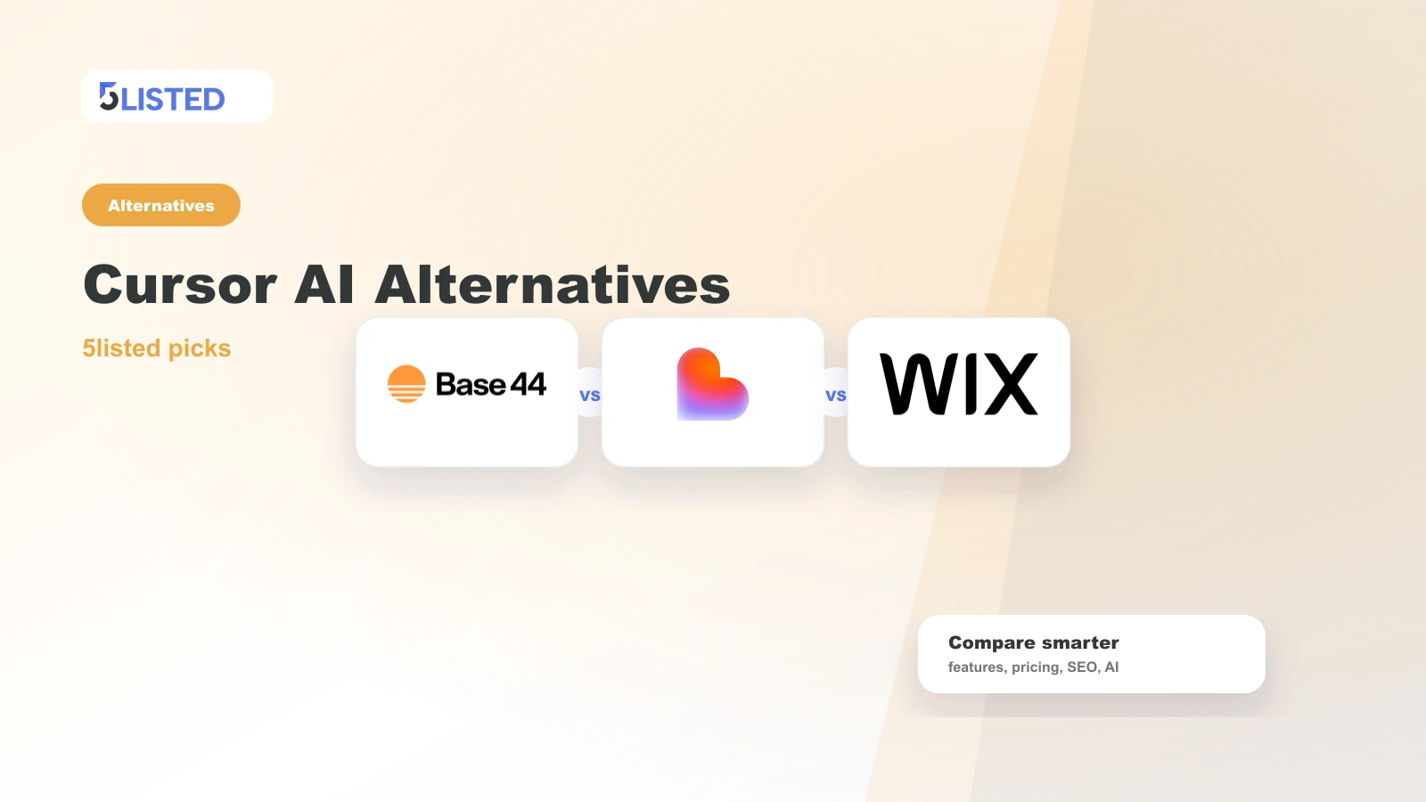 7 Best Cursor AI Alternatives for Non-Developers - 5listed website builder comparison