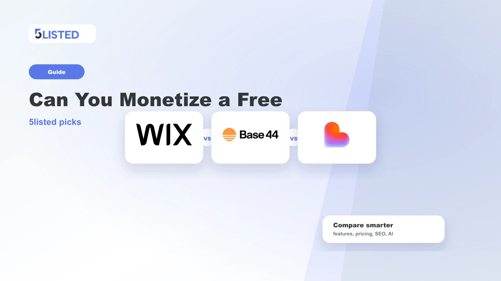 Can You Monetize a Free AI-Generated App? - 5listed website builder comparison