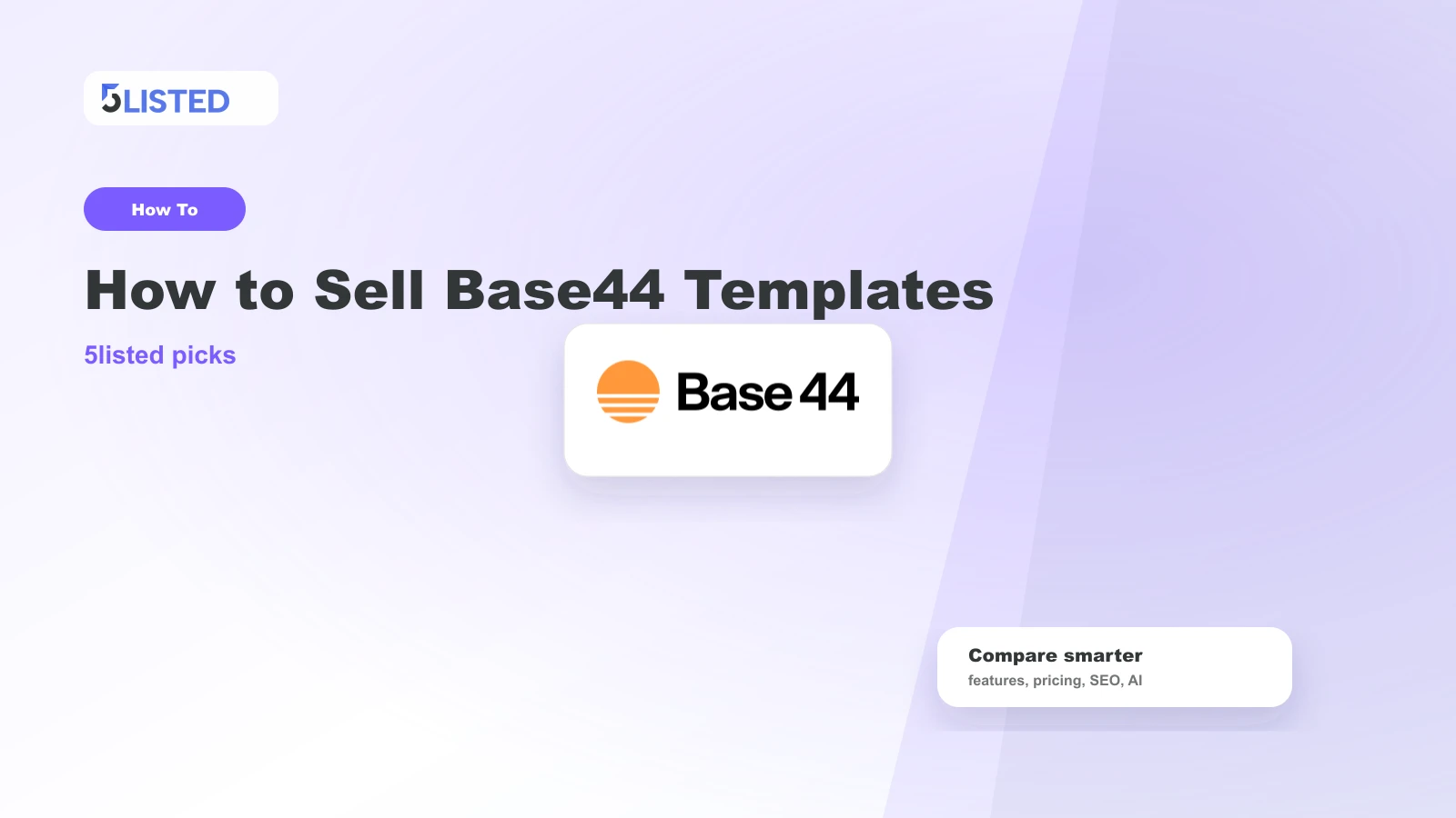 How to Sell Base44 Templates and Make Money Vibe Coding - 5listed website builder comparison